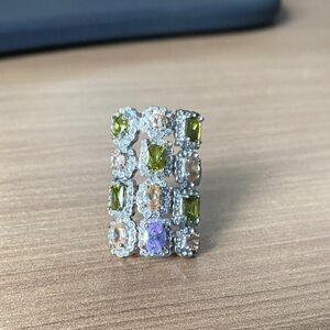 Camilla Lucia Multi-Stone Silver Ring